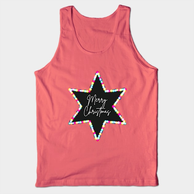 Merry Christmas Star Shining Lights Tank Top by OneThreeSix